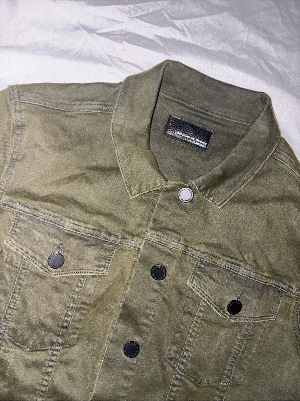 Article of Society Olive Green Women’s Denim Jacket Size XL